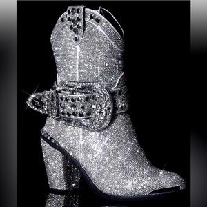 Dolls Kill rhinestone sheriff boots